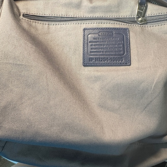 Coach legacy color block leather pink blue navy brown tassels shoulder bag - Picture 7 of 16